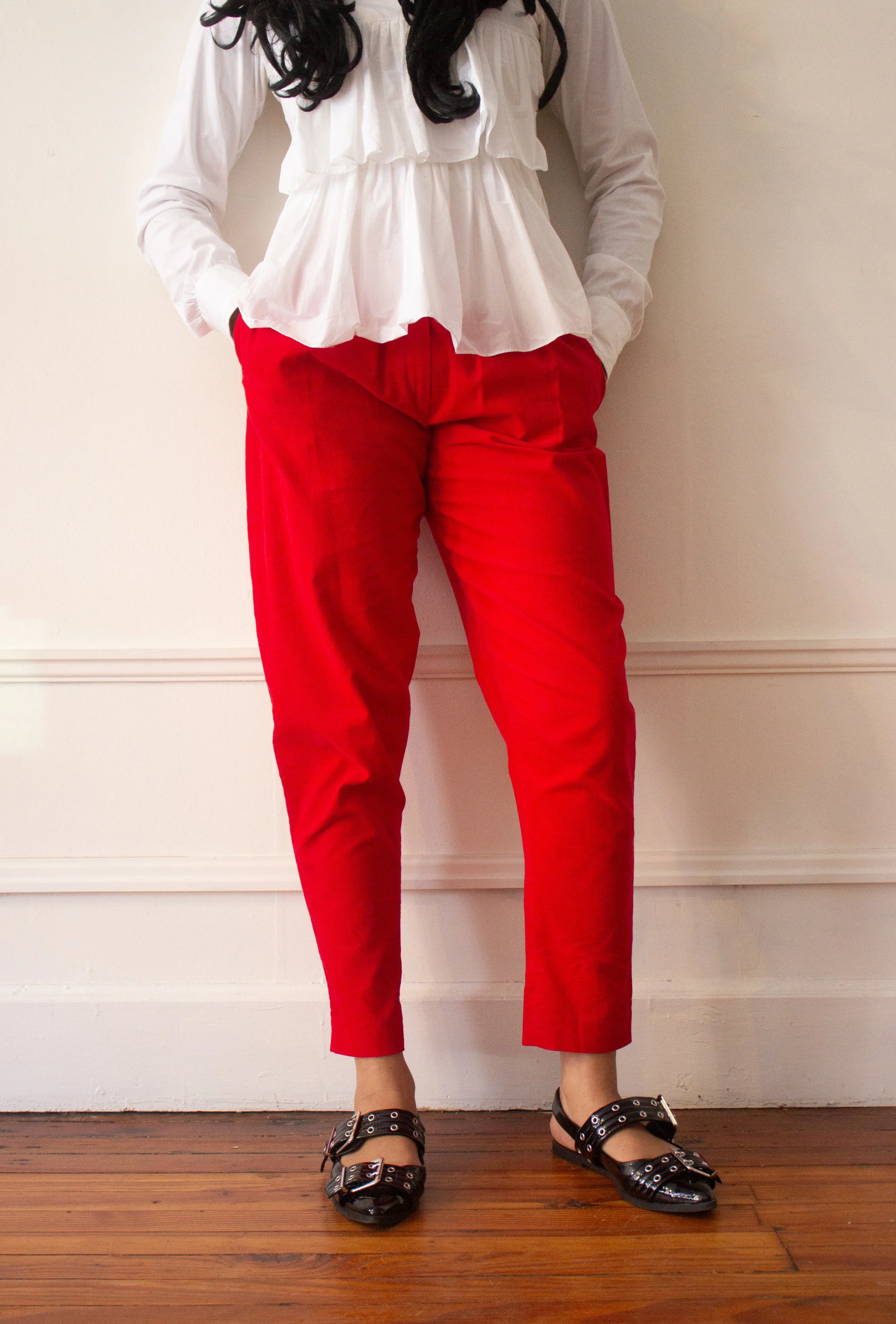 Late 1970s Album by Kenzo Cherry Red Corduroys Wayward Collection